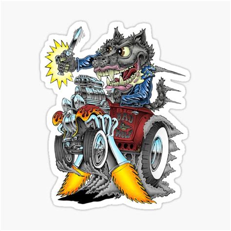 Big Bad Wolf Sticker For Sale By Brittmadding Redbubble