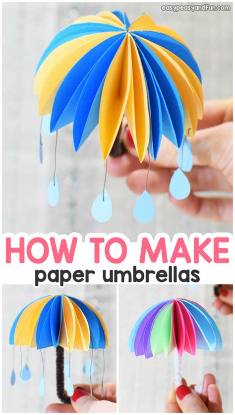 Easy Papercraft Umbrella Template Thebooketiquette