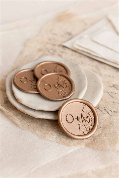 Olivia Monogram Self Adhesive Wax Seals Shop Papira