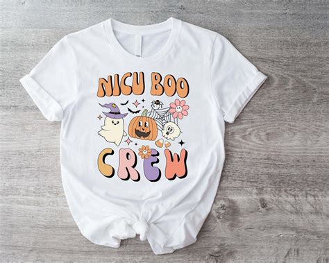 Nicu Boo Crew Nurse Halloween Shirt Neonatal Icu Unit Rn Tech Etsy