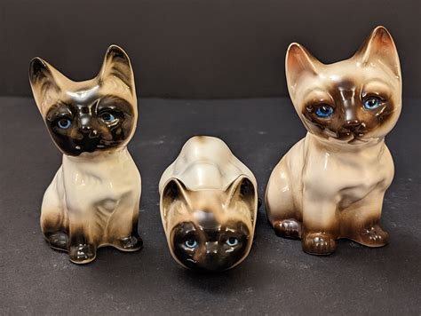 Vintage Enesco Siamese Cats Etsy