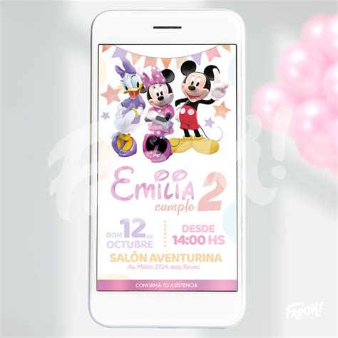 Minnie Mickey Daisy Freak Invitaciones Digitales