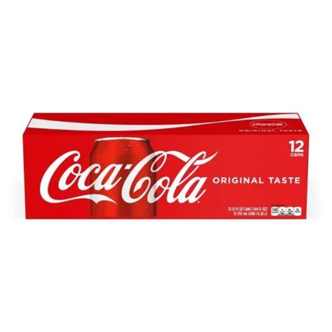 COCA COLA ORIGINAL TASTE Coke Soda Pop 12 Fl Oz 24 Pack Cans Fast