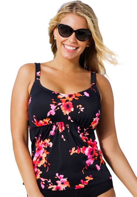 Beach Belle Poppies Flared Tankini Top Fashion Tankini Tankini Fashion