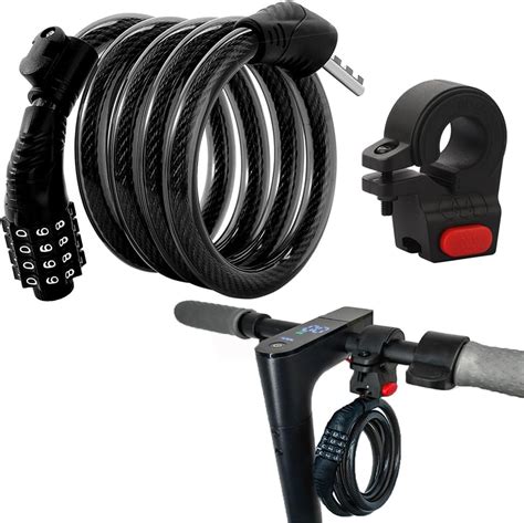 E Scooter Lock Bike Lock Combination Lock Cable Compatible For Xiaomi