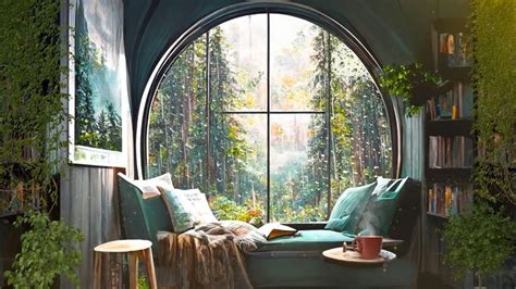 Rain On Window Sounds For Relaxationrainy Day In A Cozy Reading Nook