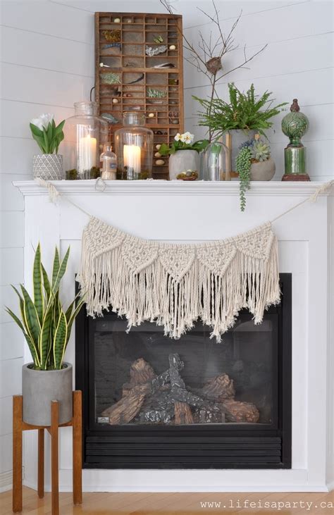 Spring Mantel Fireplace Mantle Decor Fireplace Decor Spring Mantle