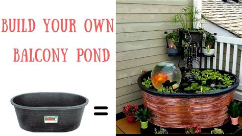 How To Set Up A Balcony Pond With Diy Waterfallspillway Pond Patio