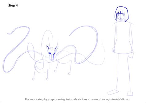 How To Draw Haku From Spirited Away Spirited Away Step By Step