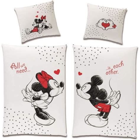 Parures De Lit Enfants Parure Réversible Classic Mickey Minnie Mouse