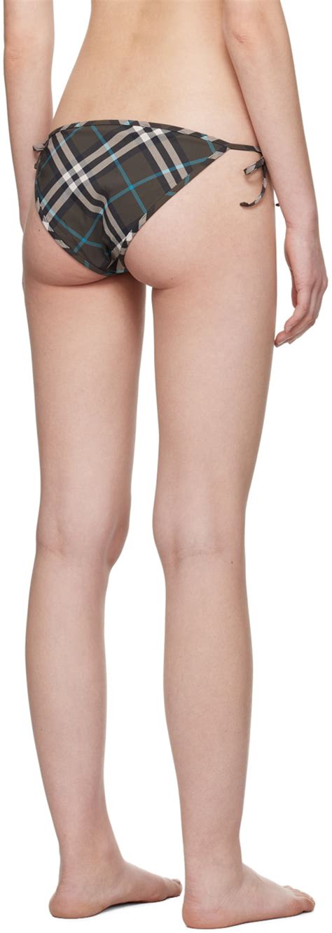 Burberry Brown Check Bikini Bottom Burberry