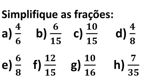 Atividade Simplificação De Frações 5 Ano Revoeduca