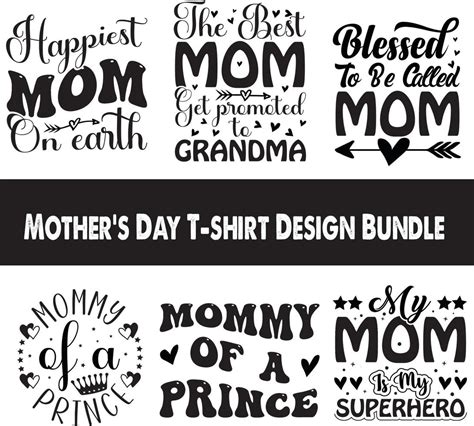 Mothers Day T Shirt Design Bundle 20495596 Vector Art At Vecteezy