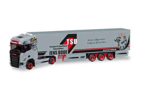 Herpa Scania CS HD Refrigerated Semitrailer TSU Bode 308809