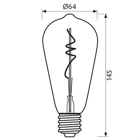 Led филамент лампа Flick Smoke Led ∙ Sts64 ∙ 4w ∙ 100lm ∙ E27 ∙ 1800k ∙