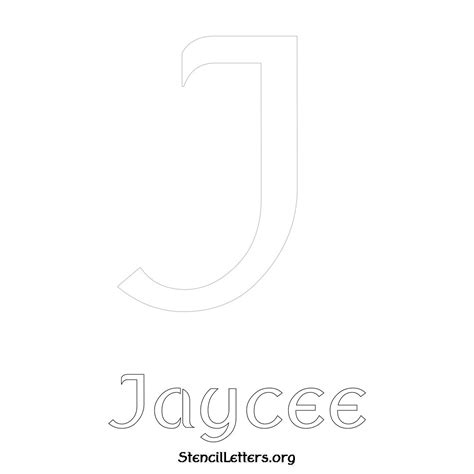 Jaycee Free Printable Name Stencils With 6 Unique Typography Styles And