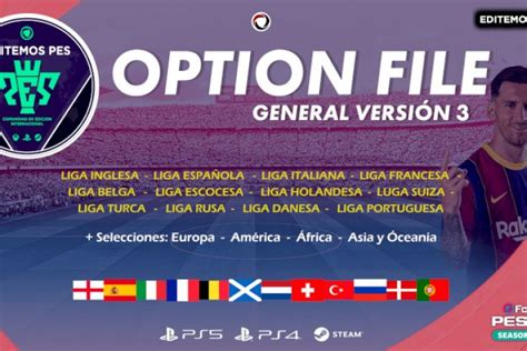 Efootball Pes Ya Disponible Nuestro Option File General V