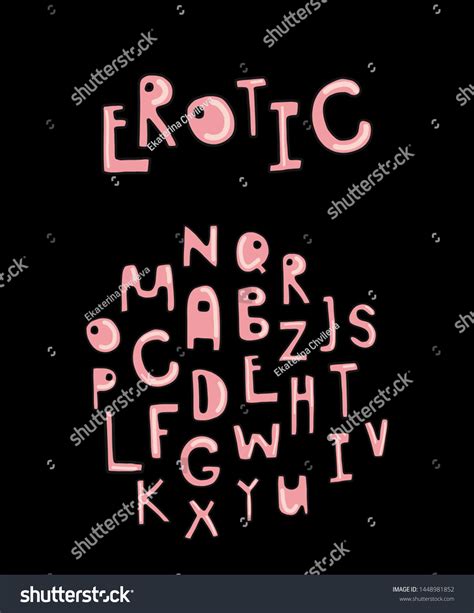 Erotic Hand Drawn Vector Illustration Alphabet Stock Vector Royalty