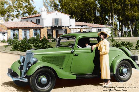 1934 Ford Deluxe Three Window Coupe Colorized This Color G Flickr