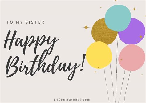 Happy Birthday Sister 50 Birthday Wishes For Sister Be Centsational