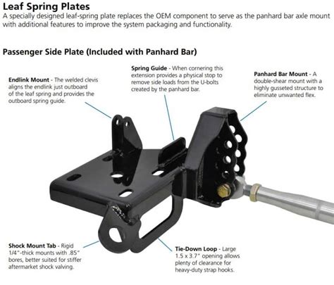 64 73 Mustang Tcp Panhard Bar Kit With Sway Bar For Leaf Spring Suspension