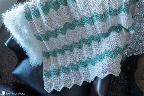 Tunisian Chevron Crochet Baby Blanket Free Pattern