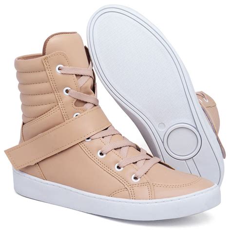 T Nis Feminino Cano Alto Nude Fitness Almofadado Academia Tenehi Shopee Brasil