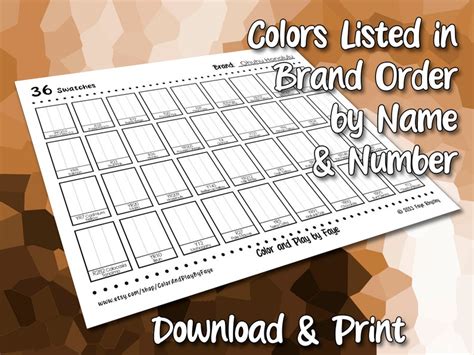 Ohuhu Honolulu Skin Tones Marker Swatch Blank Chart Printable Diy