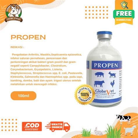 Jual Propen Ml Antibiotik Injeksi Pernafasan Hewan Pengganti