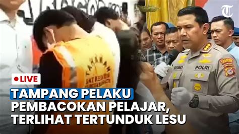 Tampang Pelaku Pembacokan Pelajar Di Kota Bogor Tertunduk Lesu Seusai