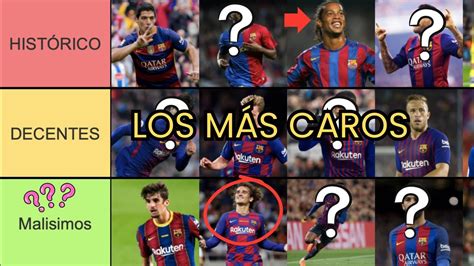 TIER LIST LOS FICHAJES MÁS CAROS DE LA HISTORIA DEL BARÇA QUIÉN