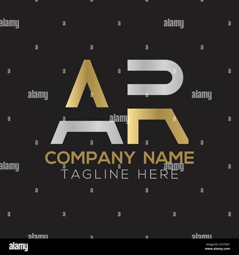 Initial AR Letter Logo Design Modern Business Typography Vector