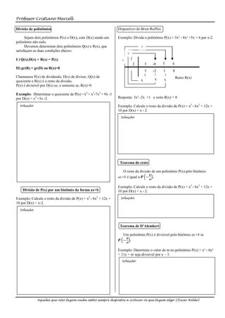 Lista polinomio equaçoes 3 ano 2012 pdf PDF