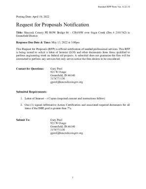 Fillable Online Ho Legal Request For Proposal Rfp For