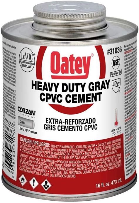 Amazon Oatey 31036 16 Oz CPVC Heavy Duty Gray Cement Industrial