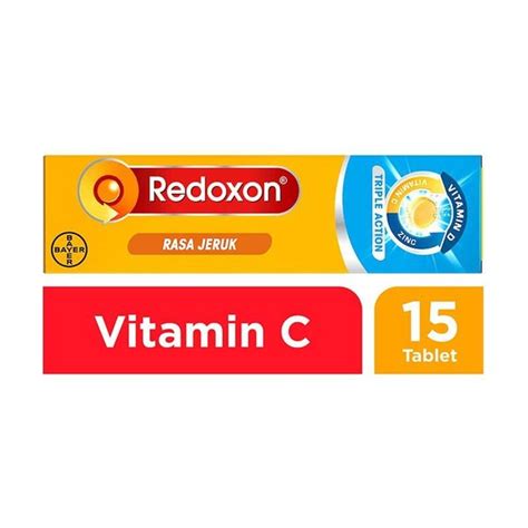Jual Redoxon Triple Action 15 Tablet Rasa Jeruk Multivitamin Cdr