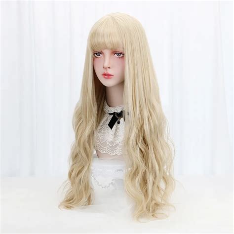 FYNHA Wig Rambut Palsu Model Wavy 65cm HB 004 Yellow Gold