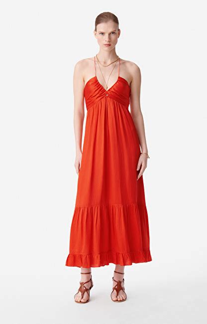 Alexandra Dress Viscose Silk Orange Fluo Vanessa Bruno