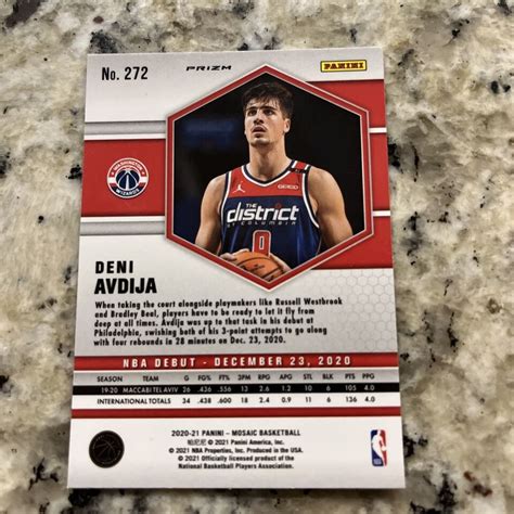 Panini Mosaic Deni Avdija Nba Debut Rc Pink Camo Prizm Wizards