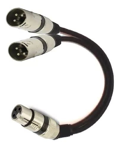 Cabo Splitter Y 1 Xlr Fêmea Mono X 2 Xlr Machos Mono 20cm MercadoLivre