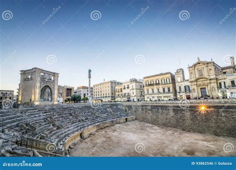 Ancient Amphitheater In Lecce Italy Stock Photo Image Of