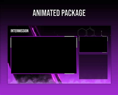 Twitch Overlays Animated Package Ready To Use Purple Smoke Etsy