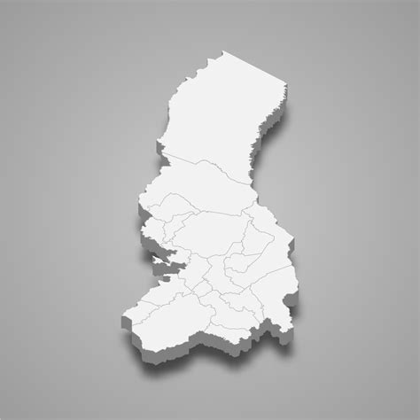 3d Isométrica Mapa De La Paz Es Un Provincia De Bolivia 25405991 Vector