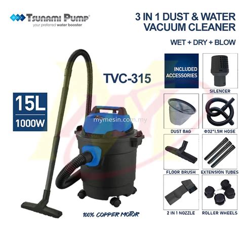 Eurox Vac5001 Industrial Heavy Duty Wet And Dry Vacuum Cleaner 15l