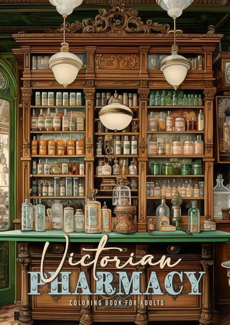 Victorian Pharmacy Coloring Book For Adults Monsoon Publishing Buch