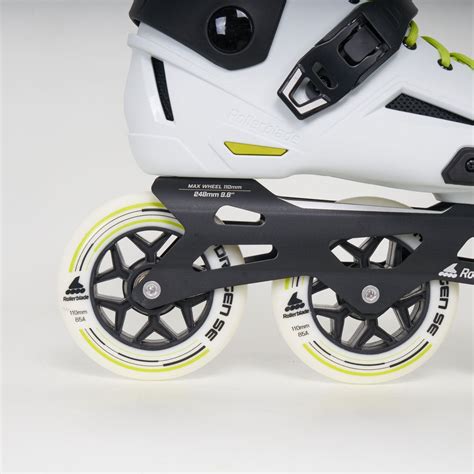 Rollerblade Lightning 110 Inline Skates Unisex White Loco Skates