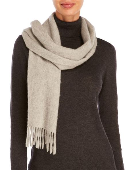 Lyst Portolano Solid Cashmere Scarf In Gray