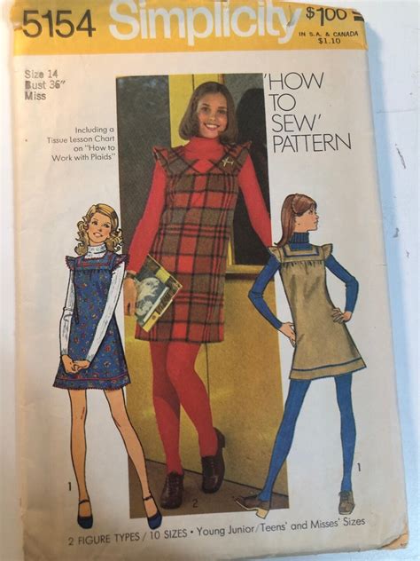 Pattern 5154 Simplicity Vintage Sewing Pattern 5154 Girls Etsy