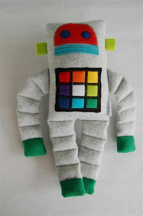 Robot Plushie | Fabric toys, Robot decorations, Sewing for kids