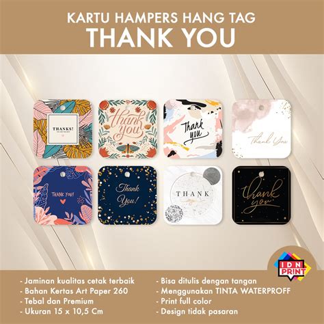 Jual Kartu Hang Tag Thank You Terima Kasih Kartu Hangtag Kartu